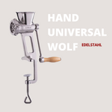 Jupiter Küchenmaschine Hand-Universalwolf aus Edelstahl