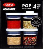 OXO Good Grips mehrteiliges Pop-Container-Set, Kunststoff, weiß