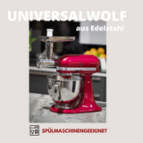 Edelstahlmesser 2-flüglich. für Universalwolf, Fleischwolf MySystem, KitchenAid, SMEG oder Kenwoodvorsatz